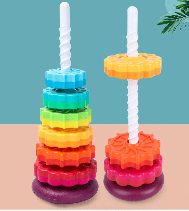 50% RABATT| Regenbogen-Drehturm™ | Spielend lernen!