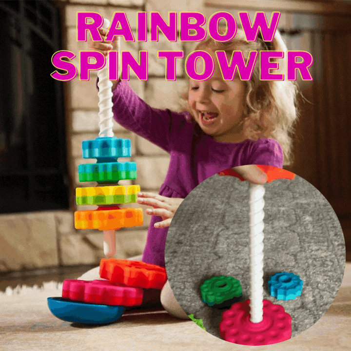 50% RABATT| Regenbogen-Drehturm™ | Spielend lernen!