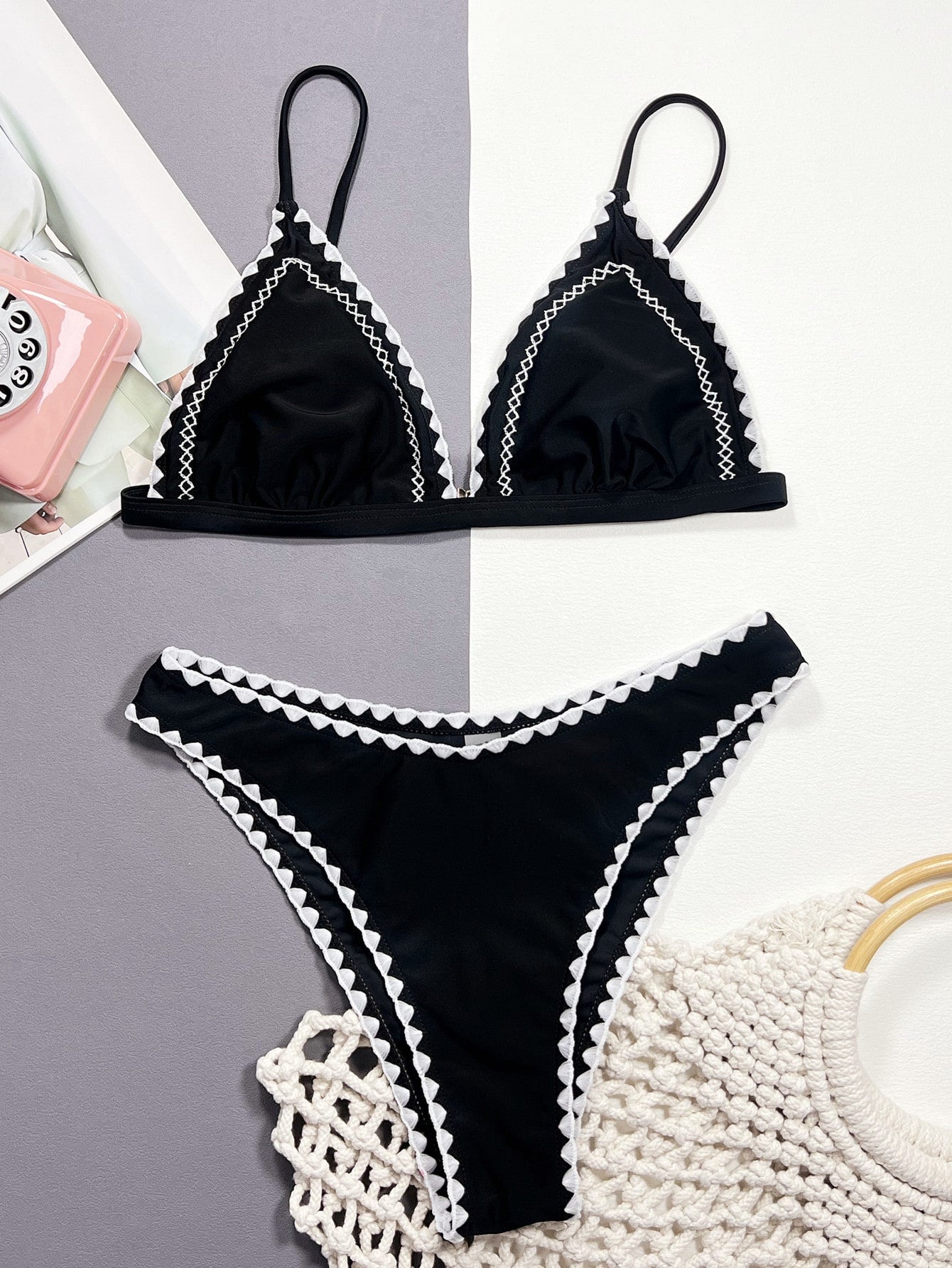 Triangel Bikini mit Stich