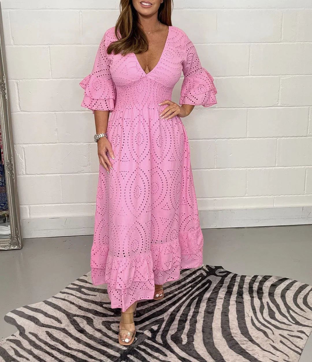 MidiDress™ - Besticktes Kleid