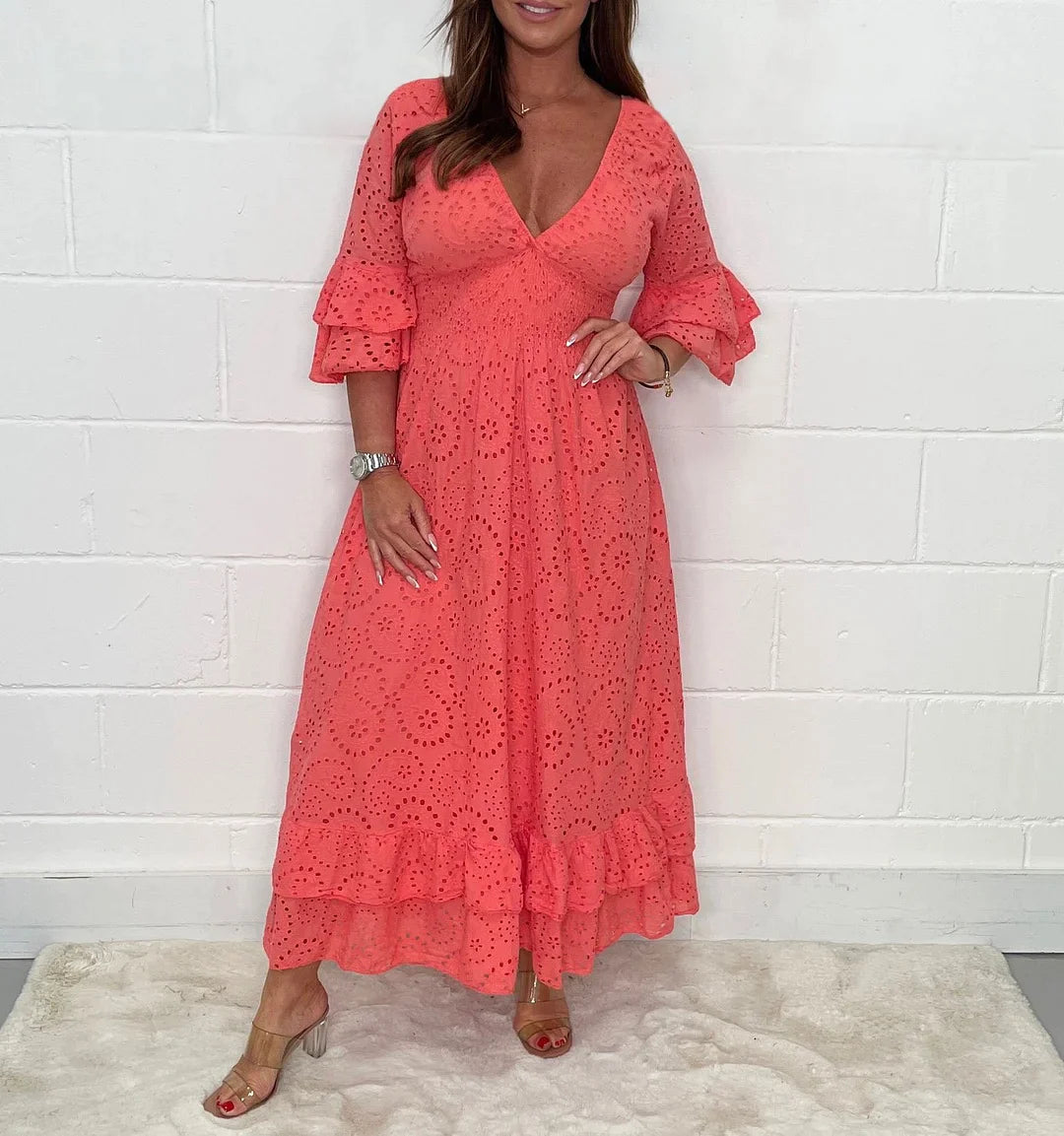 MidiDress™ - Besticktes Kleid