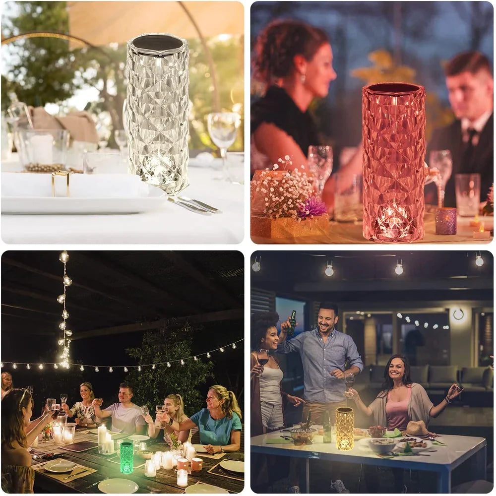 Touch Rose Crystal Lampe