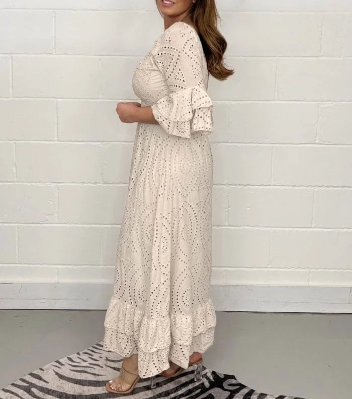 MidiDress™ - Besticktes Kleid