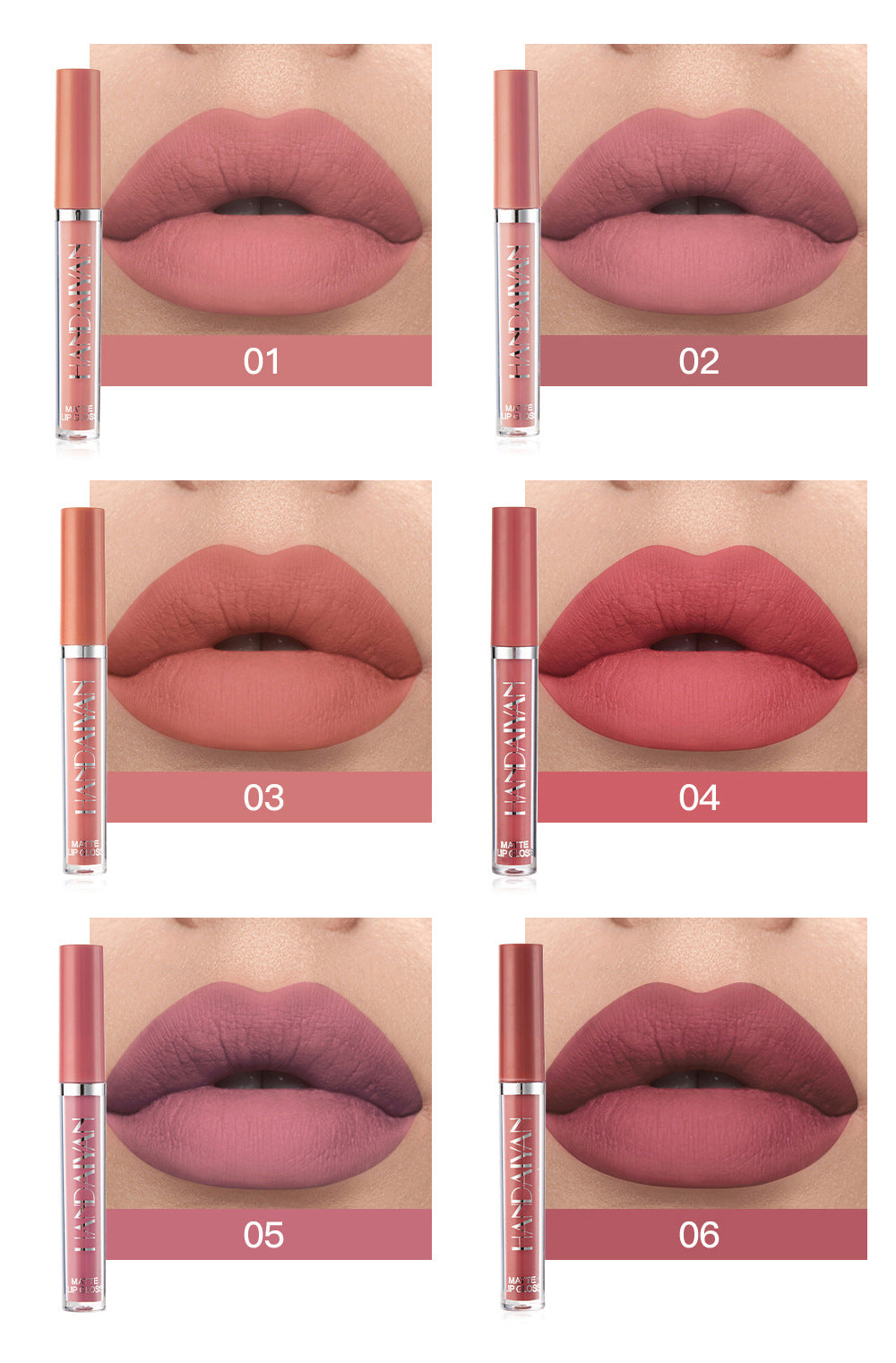 High Fixation Liquid Lipstick - Premium 6-Stucks Matte Lipstick Set