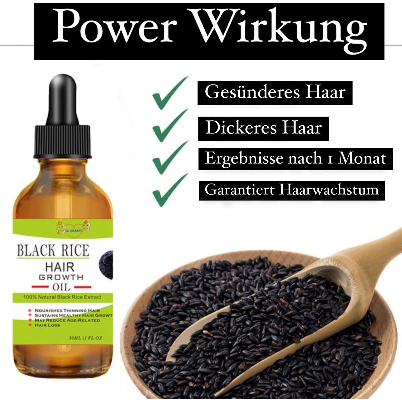 BlackRice™ HAIRGROWTH  HAAR ÖL 1+1 GRATIS